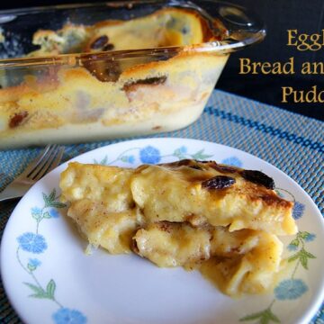 eggless bread pudding