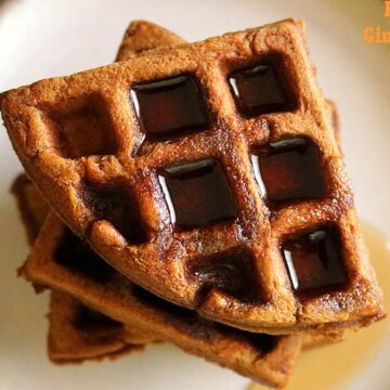 eggless gingerbread waffle