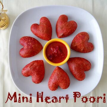 mini heart beetroot poori